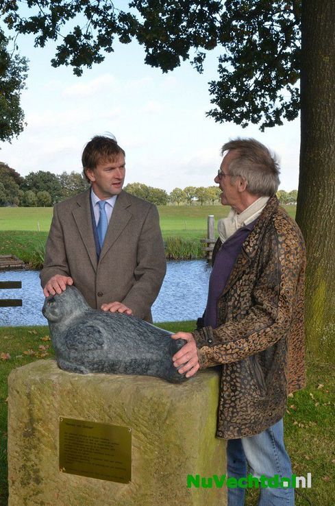 Gestolen Hannes weer op zijn plaats bij Vechterweerd - Foto: Johan Bokma