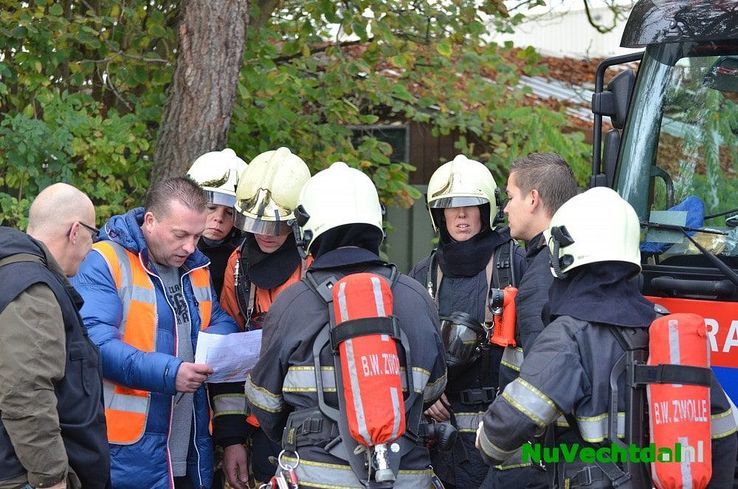 Beelden grote brandweeroefening 3 november Dalfsen - Foto: Johan Bokma