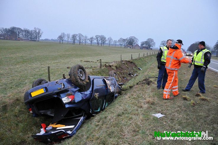 Ongeval met letsel op de N34 ter hoogte van Hardenberg - Foto: Rik Verbeek