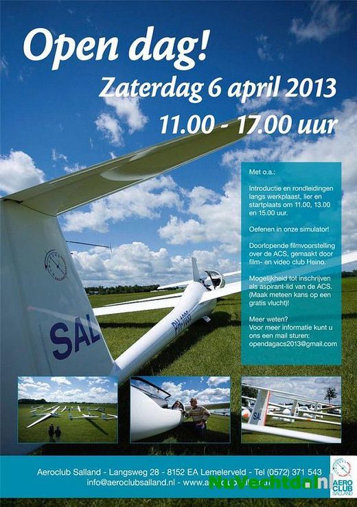 Open dag zweefvliegveld Aero Club Salland Lemelerveld - Foto: Niels Jansen