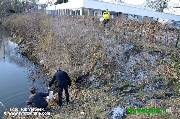 Berm in brand aan de Balkerweg in Ommen - Foto: Rik Verbeek