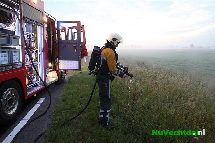 Autobrand N348 Deventerweg bij Dalmsholte - Foto: Martin Zwakenberg