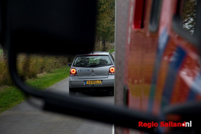 Brand bij boerderij Haarweg Lemelerveld snel meester - Foto: Pim Haarsma