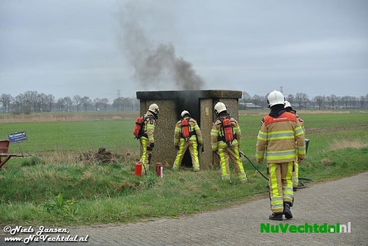 Brand in transformatorhuis Westeinde Nieuwleusen - Foto: Niels Jansen