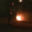 Brandende kliko aan de Schoutlaan te Dalfsen