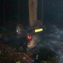 Auto over de kop en tegen boom Ruitenborghweg Dalfsen